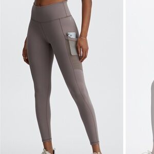 Fabletics light purple high rise legging with pockets